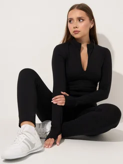 Скидка на Комбинезон спортивный для фитнеса с длинным рукавом