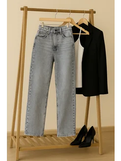 Скидка на Джинсы прямые трубы клеш