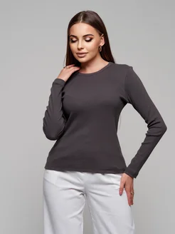 Скидка на Лонгслив базовый в рубчик