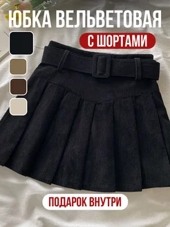 Скидка на Юбка школьная для девочки y2k черная