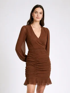 Скидка на Платье-мини со сборками